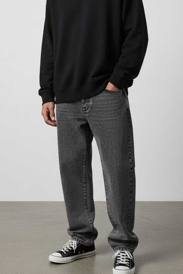 Baggy Jeans Γκρι