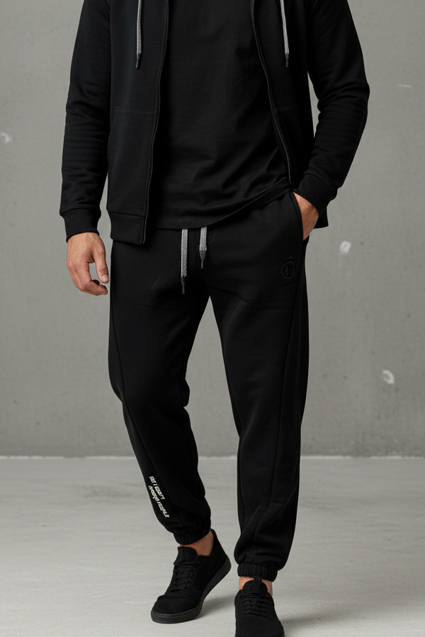 Relaxed fit jogger pants Μαύρο