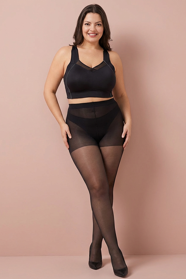 20 Denier Sheer Tights Plus size Beige