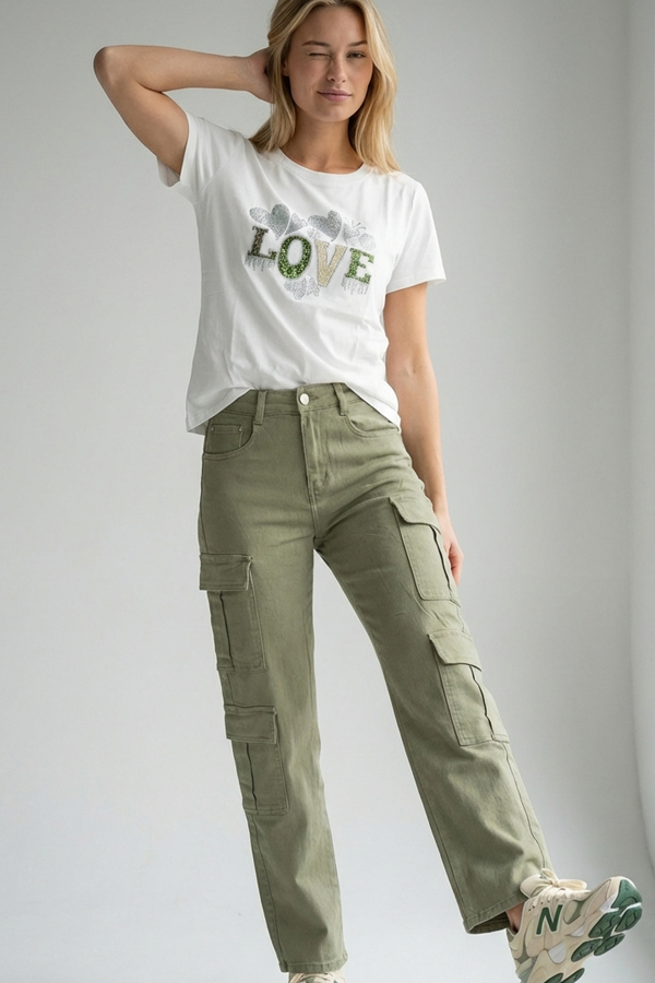 Cargo jeans Χακί