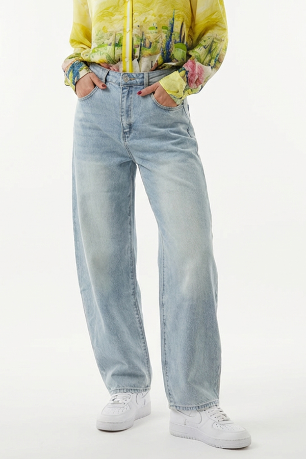 Jeans barrel fit Light wash