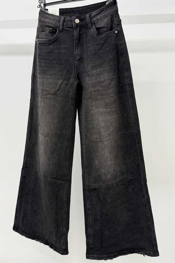 Jean palazzo fit παντελόνα με ξέφτι