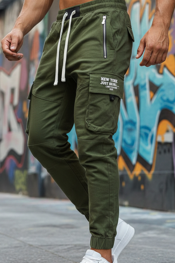 Men Jogger Jeans Khaki