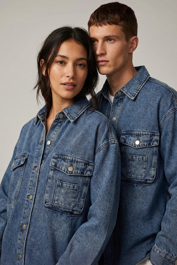 Unisex Denim shirt jacket