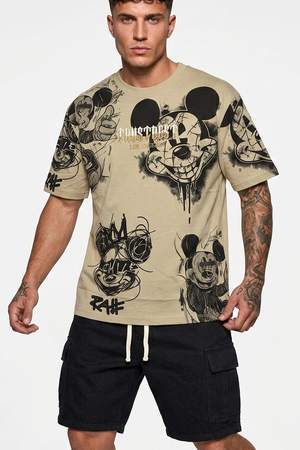 Premium Unisex Cartoon T-Shirt με Κέντημα | Streetwear Collection