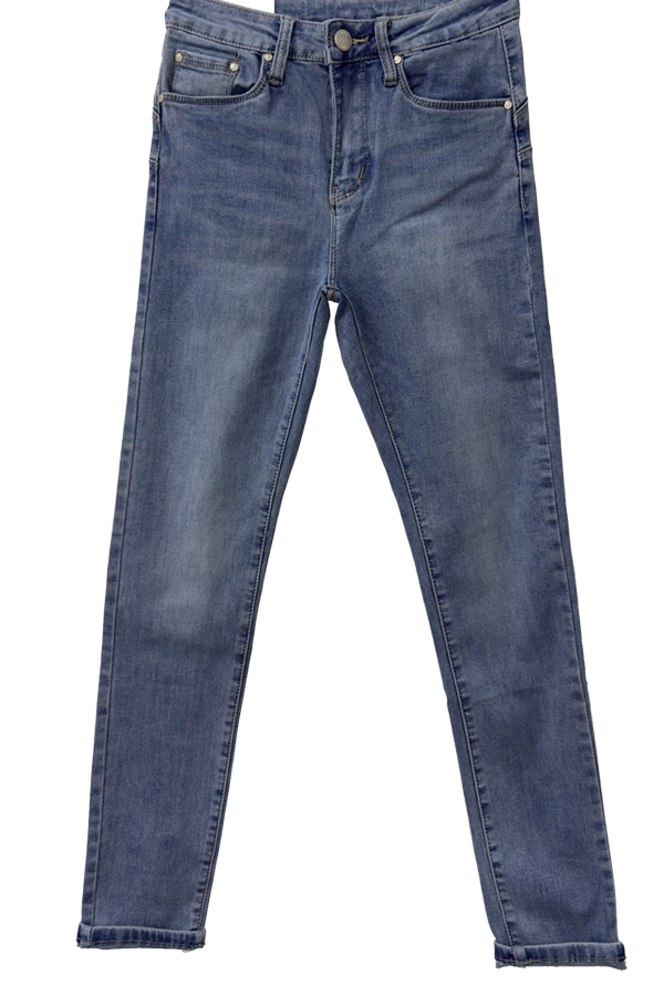 Γυναικείο high waist skinny push up jeans σε light blue ελαστικό denim